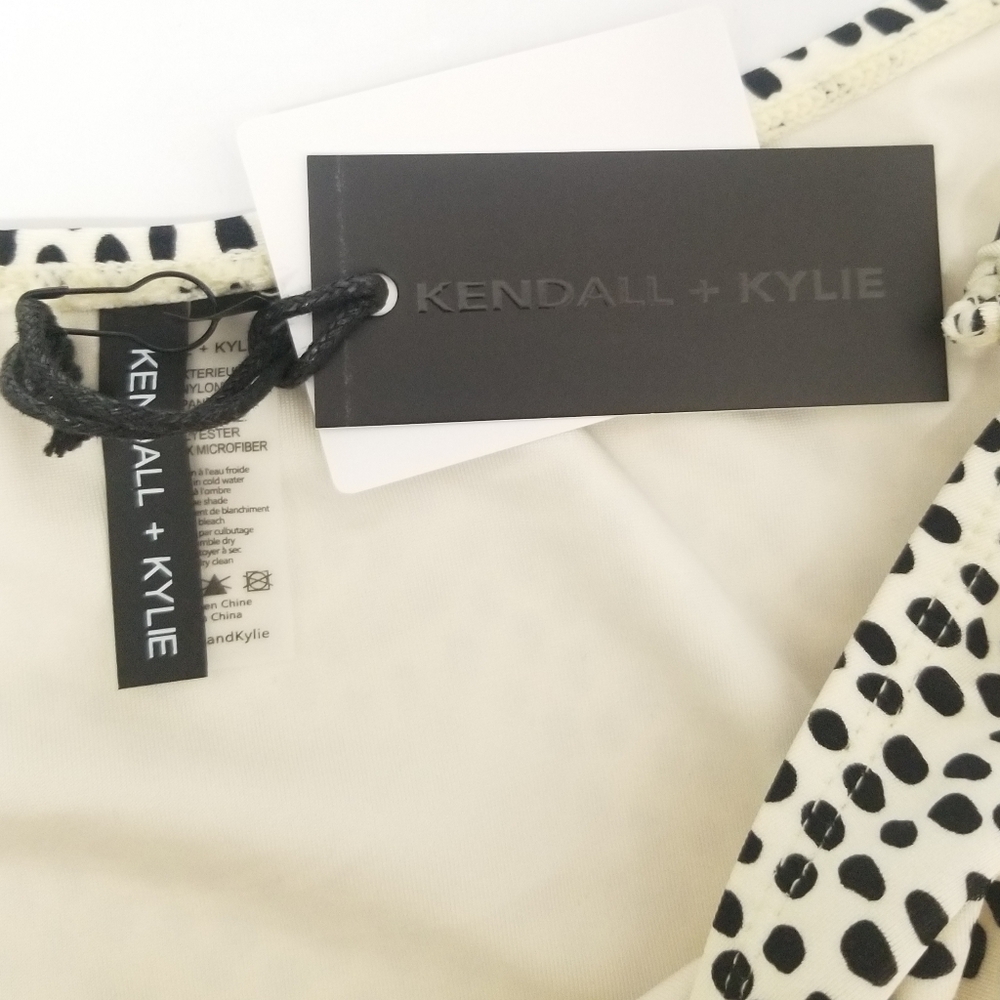 Kendal + Kylie Animal Dot Knotted Bikini Bottom Sz XL NWT - Picture 9 of 11